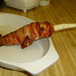 Is that a narwhal whale….or a delicious bacon and chicken meal?