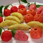 Jello marzipan fruit lookalikes