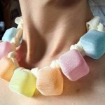 Cooling ice cube necklaces