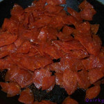 How to make pepperoni healthier – Fry it! :P
