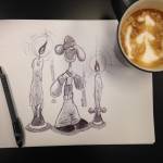 Pouring Bad–Making bad latte art into great pen art instead